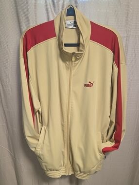 Puma Cream and Red Men’s Track Jacket